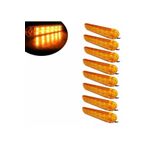 AHMET OTOMOTİV (10 Adet) Çift Sıra Parmak Led Sarı Renk 12 Ledli 13cm 12v-24v