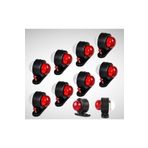 Ahmet Otomotiv (10 Adet) Tek Ledli Mini Takoz Kırmızı-Beyaz 12V-24V