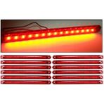 AHMET OTOMOTİV (12 ADET) Parmak Led Kırmızı Renk 24cm 15led 12v-24v