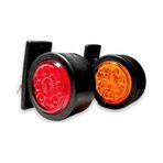 Ahmet Otomotiv (2 Adet) Mercekli Takoz Lamba Sarı-Kırmızı 12V-24V