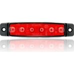 Ahmet Otomotiv 24v Üniversal Parmak 6 Led Basamak Kırmızı Sbb24r6