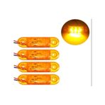 Ahmet Otomotiv 4 Adet Sarı-turuncu Tombul Led 9 Ledli 12v-24v