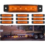 Ahmet Otomotiv Dorse Parmak Lamba 12 -24 Volt 6 Ledli (Sarı Renk)10 Adet Parmak LED Dorse Kamyon LED Lamba