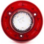 Ahmet Otomotiv Yuvarlak Otobüs-Minibüs Stop Lambası 19 LED 12/24V Kırmızı/beyaz Uyumlu