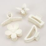 Ahoney 5 paket beyaz saç tokası sevimli pençe klipleri kalın saçlar için çiçek papatya pençe klipsi saç için estetik saç klipleri çene büyük muz klipleri kadınlar için saç aksesuarları güçlü tutuş kaymaz saç şekillendirici kızlar kadınlar için