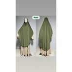 AHRAR tesettür Tam boy oval Sandy sufle khimar hijab eşarp
