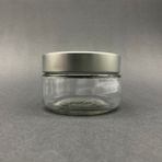 Ahs 10 Adet 230 cc Cam Kavanoz - Derin Gümüş Lüks Metal Kapaklı - 230 ml - Metal Gümüş