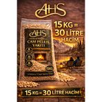 AHS Çam Peleti Kedi Kumu | Doğal, Ekonomik, Yüksek Emicilik, Çam Kokulu 15 Kg 30 Litre