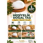 AHS Doğal Boyama Taşı 1 Adet El Seçimi Dekoratif Beyaz Hobi ve Hediyelik Taş