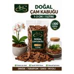 AHS Doğal Dekoratif Çam Kabuğu 1-3 Cm 1 Litre Bahçe Peyzaj Saksı Orkide Teraryum Kaplama