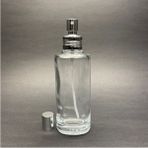 Ahsa Ticaret 100 cc Oval Model Cam Parfüm Kolonya Şişesi - 100 ml Lüx Spreyli Parfüm , Kolonya Şişesi - Gümüş
