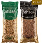 Ahsaf Kelebek Iç Ceviz 1 kg Vakum Paket (Beyaz) - Iç Badem 1 kg Vakum Paket - 2 kg