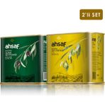 Ahsaf Natürel Sızma Zeytinyağı 500 ml -Teneke + Riviera Zeytinyağı 500 ml -Teneke (2'li Ekonomik Paket) - 1 lt