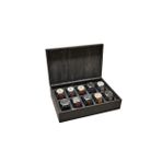 Ahşap 10’lu Saat Kutusu MDF Mıknatıslı Kapaklı 31x21x9 cm Saat Saklama ve Organizer Kutusu