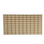 Ahşap 1/64 Hobi Araba Rafı Yatay 100 Araçlık (Akçaağaç, MDF)