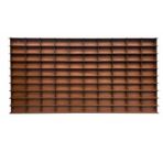 Ahşap 1/64 Hobi Araba Rafı Yatay 100 Araçlık (Ceviz, MDF)