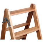 Ahşap A tipi çift taraflı kullanım 4 Basamaklı Merdiven 100x40 Cm