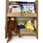 Ahşap Adası Montessori Çocuk Odası Kitaplığı Düzenleyici Okul Öncesi Bebek Odası Doğal Ahşap Açık Raf