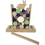 Ahşap Adası Montessori Doğal Ahşap Tavşan Denge Oyunu Eğitici Oyuncak - Renkli
