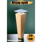 Ahşap Ayak 20 cm Kare Bağlantı Aparatı Mobilya Koltuk Kanepe Sehpa Masa Ayağı Ayakları Boyasız. - Titreşim - Çamaşır Bulaşık