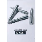 Ahşap Ayak Vidası M8x50 10 Adet