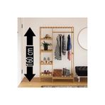 Ahsap Ayakli Aski Elbise Askisi Cok Amacli Dolap Gardirop 30Cmx100cmx160cm