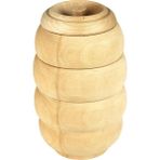 Ahşap Bal Kavanozu (18 cm x 11,5 Ø Cm, Natural)