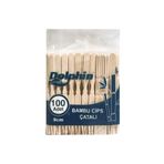 Ahşap bambu Cips kokteyl çatalı 9 cm 100 adet