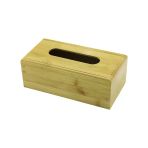 Ahşap - Bambu Peçetelik Kutu 11.6 X 22.8Cm Alt Kapaklı = Kayar Kanallı - Aç-Kapa (5433)