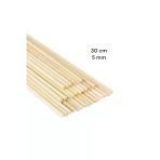 Ahşap Bambu Tasarım Maket Çubukları 5 Mm 30 Cm 60 Adet