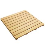 Ahşap Banyo Paspası Bambu Ördek Tahtası Banyo Paspasları Dış Mekan Duş için Kaymaz Koruma Kauçuk Tapalı Dörtlü Küvet Duş Teknesi Paspası 70 x 80 cm