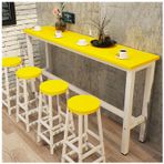 Ahşap Bar Masası Modern Dikdörtgen Konsol Kanepe Masa Tezgah Yüksekliği Yemek Masası Ev Bar için 100x30x100 cm Sarı