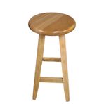 Ahşap Bar Taburesi, AHŞAP RENK 28-29 cm Oturum Çapı, 80 cm Yükseklik, Kayın Ağacı, Vernikli