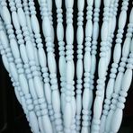 Ahşap Boncuk Kapı Perdesi Kapı Perdesi Kapı Geçidi Dolap Bölücü Balkon Dekorasyonu Beyaz 45 Telli 100 cm x 195 cm