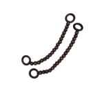 Ahşap Boncuklu Çanta Sapı Kahverengi 38 cm (1 Takım)