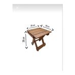 Ahşap Boyalı Katlanır Tabure - (38CM YÜKSEKLİK)