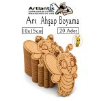 Ahşap Boyama Böcekler 20 Adet 10X15cm Boyama Böcek Figürleri Etkinlik Çocuk Gelişim Motor Beceri Kreş Anasınıfı