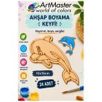 Ahşap Boyama Yunus Balığı 24 Adet 10X15cm Boyama Deniz Figürü Etkinlik Çoçuk Gelişim Motor Beceri Kreş Anasınıfı