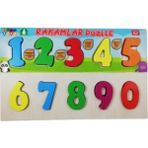 Ahşap Bultak Sayılar Eğitici Rakamlar Puzzle Çocuk Oyuncağı