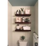 Ahşap Çam Masif Ahşap 3lü Dekoratif Duvar Rafı Kitaplık Raf Çiçeklik 50 Cm 8681987568282