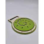 Ahşap Çarpım Tablosu Montessori Eğitici Oyuncak Yeşil 19 cm x 15 cm - 02-Sarı