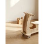 Ahşap Çocuk Arabası, Ilk Adımlar Için Tekerlekli Doğal Ahşap Binme Oyuncağı, Montessori Tarzı Çocuk Odası Oyuncağı - Beyaz - Kırmızı - Yeşil - Siyah