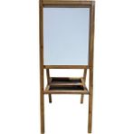Ahsap Craft Çocuk Ahşap Yazı Tahtası - Kalem, Silgi ve Tebeşir Hediyeli - Kahverengi - 100cm - Ayaklı