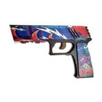 Ahşap CS-GO Angry Mob P250 Lastik Atar Oyuncak Tabanca