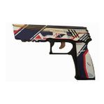 Ahşap CS-GO Asimov P250 Lastik Atar Oyuncak Tabanca