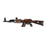 Ahşap CS-GO Blood AK-47 Lastik Atar Oyuncak Tüfek