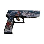 Ahşap CS-GO Crazy Feather P250 Lastik Atar Oyuncak Tabanca