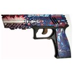 Ahşap CS-GO Cybershark P250 Lastik Atar Oyuncak Tabanca
