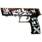 Ahşap CS-GO Kill Wasteland Rebel P250 Lastik Atar Oyuncak Tabanca