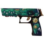 Ahşap CS-GO See Ya Later P250 Lastik Atar Oyuncak Tabanca